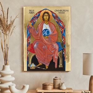 Ikona Boga Ojca, ABBA PATTER, ikona ręcznie robiona, idealny prezent, obraz religijny, ikona drewniana, piękna ikona, ikona religijna, ikona