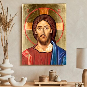 Icon of Jesus Christ, Jesus Christ image, religious icon, religious gift,  handmade icon, wooden icon, perfect present, religious picture,