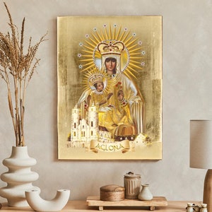 Icon of Mother of God of Aglona, handmade icon, wooden icon, perfect present, religious picture, Our Lady icon, religious icon, Holy Virgin