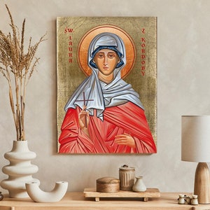 Saint Laura of Cordoba, Martyrs of Cordoba, religious icon,  handmade icon, wooden icon, perfect present, religious picture, beautiful icon