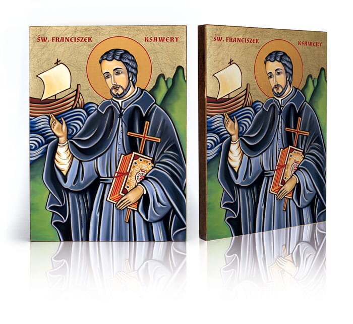 Saint Francis Xavier icon, handmade icon, wooden icon, perfect present, religious picture, St Francis Xavier art, religious icon