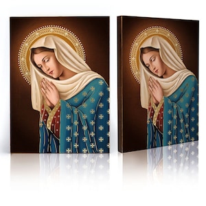 Icon of Our Lady of the Rosary, Our Lady of Victory, Holy Virgin icon, Virgin Mary icon - handmade icon, wooden icon, perfect present