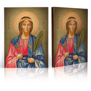 Icon of St Olivia of Palermo, Saint Olivia, St Olivia, handmade icon, religious icon, wooden icon, perfect present - religious picture