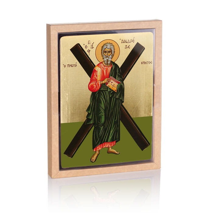 SAINT ANDREW the Apostle Icon: Handmade Religious Wooden Art, Catholic ...