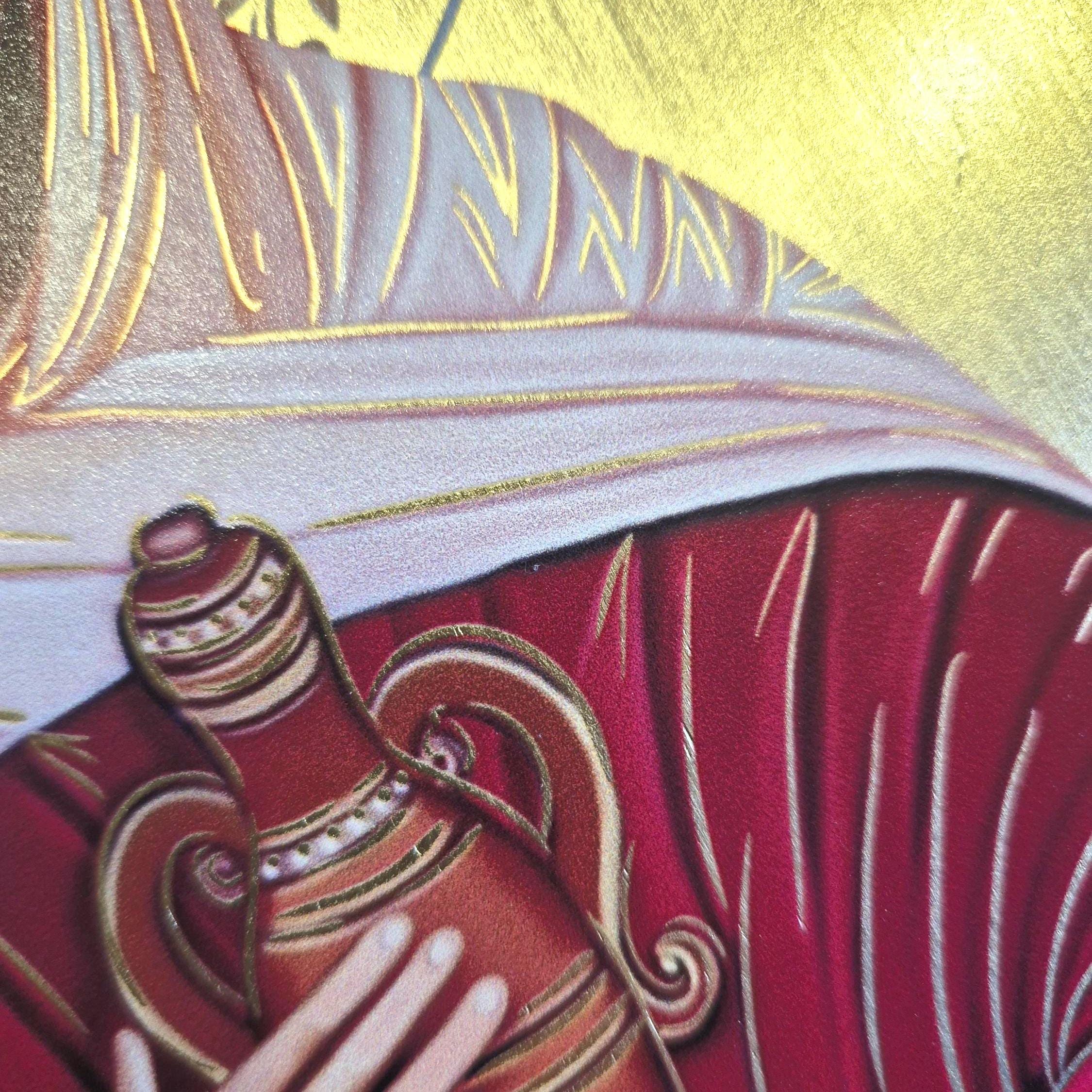 SAINT JOANNA Wife of CHUZA Icon, Handmade Wooden Catholic Wall Art
