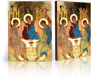 Icon of Holy Trinity, Holy Trinity the Father, the Son and the Holy Spirit, handmade icon, religious icon, perfect present, Holy Trinty art