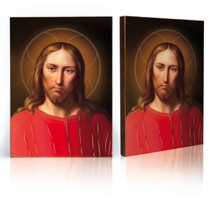 Icon of Jesus Christ, Jesus Christ image, religious icon, religious gift,  handmade icon, wooden icon, perfect present, religious picture,