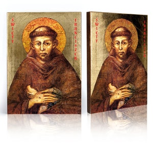 Icon of Saint Francis of Assisi, handmade icon, wooden icon, perfect present, beautiful religious picture, religious icon, St Francis icon