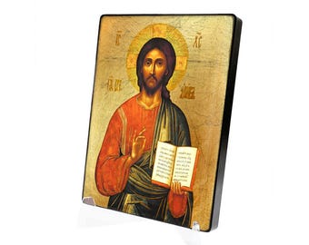 JESUS CHRIST PANTOCRATOR Icon: religious picture, religious art, catholic wall decor