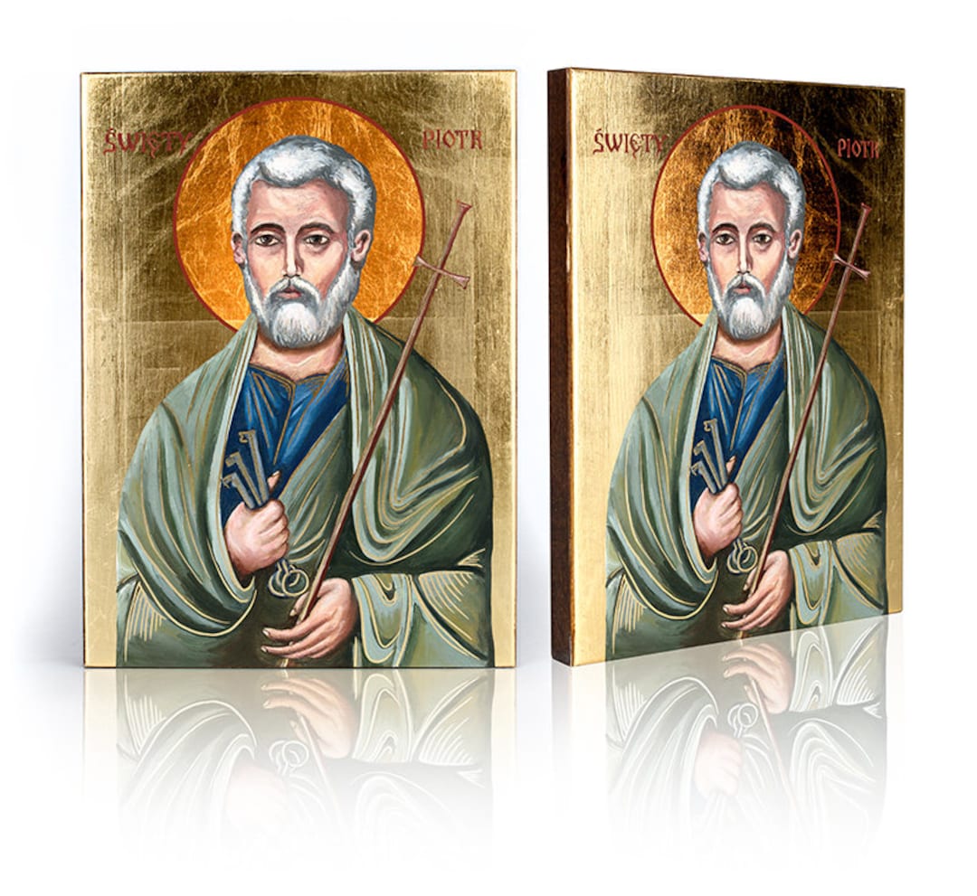 Icon of Saint Peter, Handmade Icon, Wooden Icon, Saint Peter the