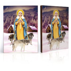 Icon of Our Lady of Candelaria, Virgen de La Candelaria, handmade icon, wooden icon, perfect present, , religious icon, Our Lady icon