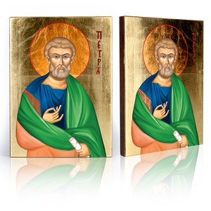 Icon of Saint Peter, handmade icon, wooden icon, Saint Peter the Apostle, St Peter icon, Simon Peter, Apostol Peter icon