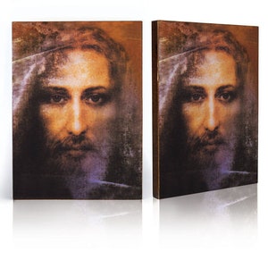 Icon of Jesus Christ Shroud of Turin, Jesus Christ icon, handmade icon, wooden icon, natural board, perfect present, religious picture