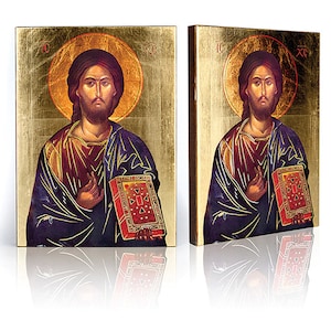 Icon of Jesus Christ Pantocrator, handmade icon, wooden icon, perfect present,religious picture, Christ The Lord, The Christ Pantocrator