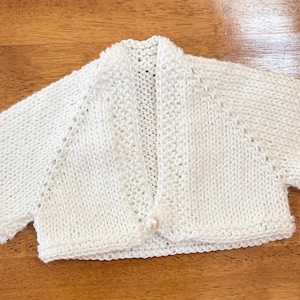 Preemie Crochet Sweater, Preemie Crochet Shrug, 4-1/2 to 5-1/2 pounds