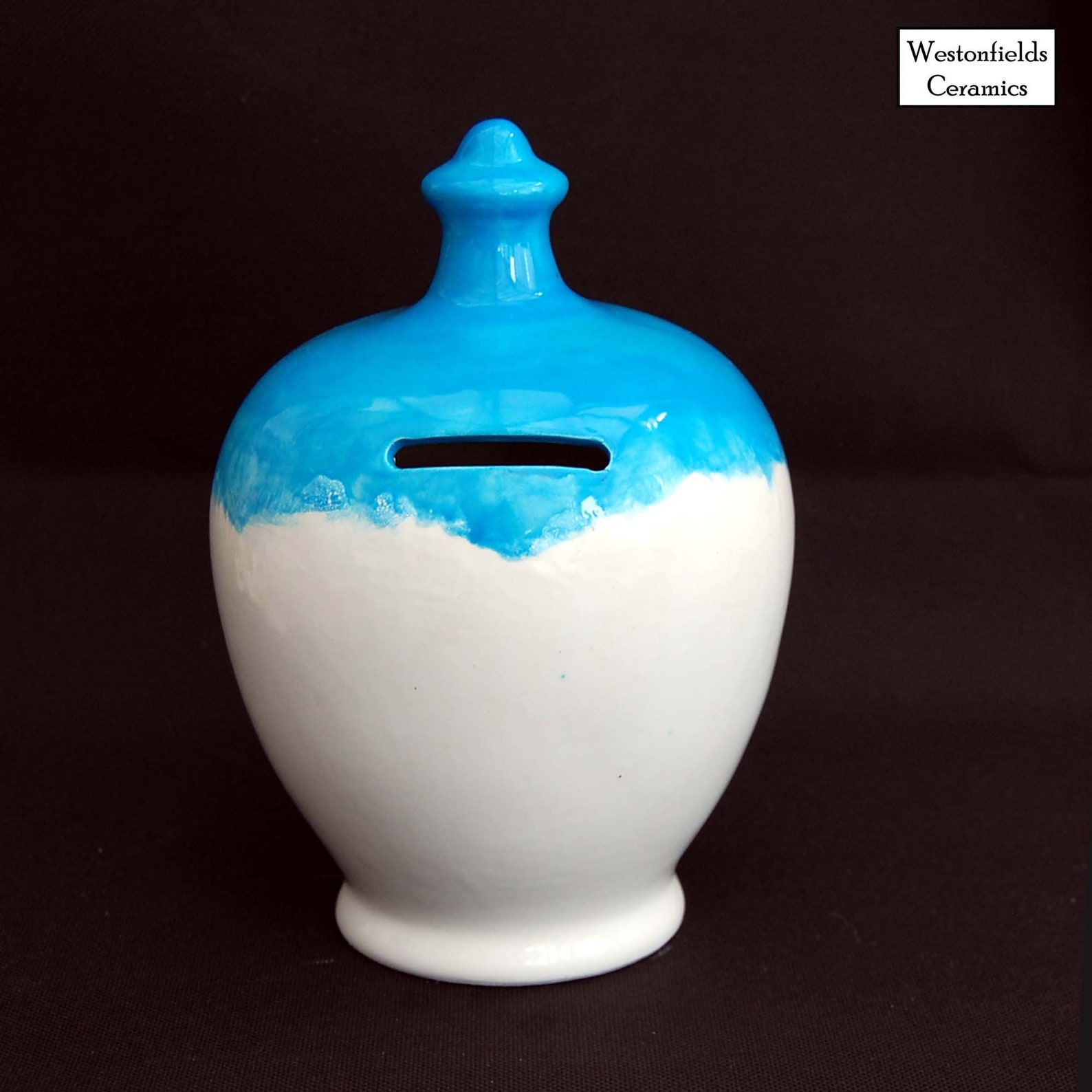 Ceramic Save and Smash Money Savings Pot Box Bank Hand Glazed Etsy