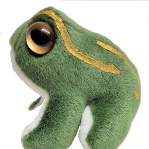 Goldie - green and golden bell frog - Soft Toy | Allergy free | Fire resistant | Aussie made