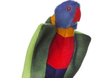 Rebel Rainbow Lorikeet hand puppet | Allergy free | Fire resistant | Aussie made