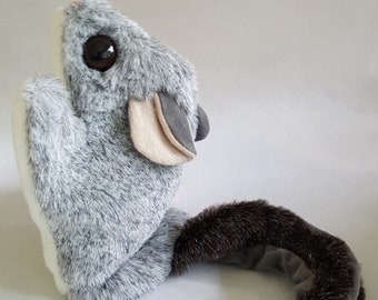 Tiny Feathertail Glider hand puppet | Allergy free | Fire resistant | Aussie made