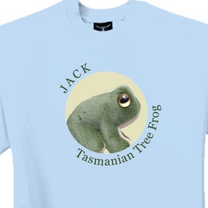 Frog T-shirt Jack Tasmanian Tree Frog Sky Blue