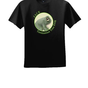 Frog T-shirt Jack Tasmanian Tree Frog Black