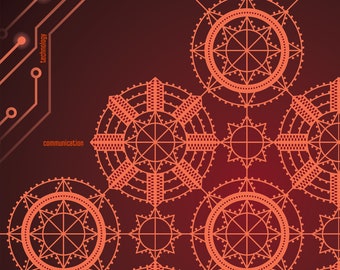 Kulturelles Erbe Wandkunst, Technologie Inspirierte Illustration, Modernes Konzeptuelles Poster