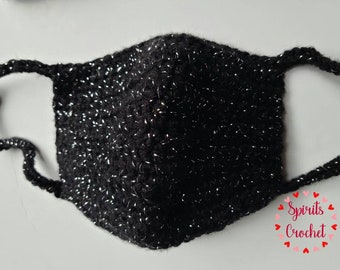 Adult crochet face masks. Includes cotton lining as well as a thin wire for a customed fit around the nose.