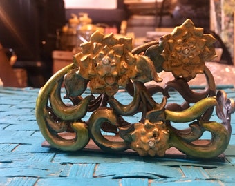 Vintage Flowered Business Card Holder
