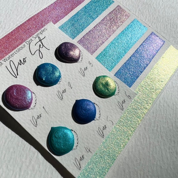 Duo shift watercolour paint dot card