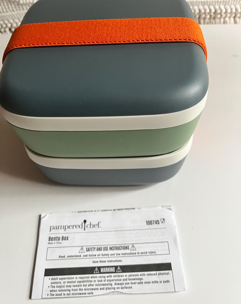 Pampered Chef Bento Box, Two-tier Stackable Lunch Container (NIB) - Etsy