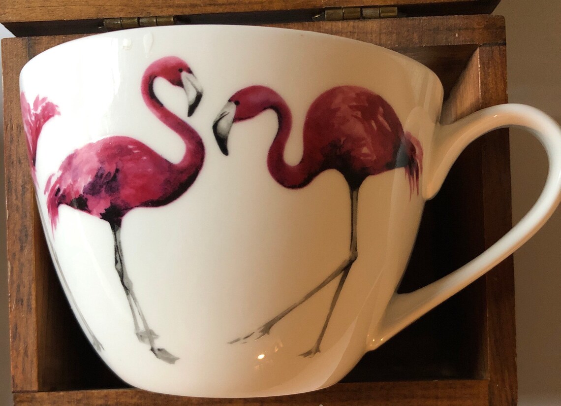 Portobello by inspire bone China flamingo pretty in pink soup Etsy