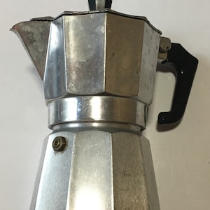 Pezzetti express aluminum  2 cup expresso cappuccino coffee pot Italy
