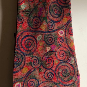 Vintage Fendi Roma Silk Tie, Abstract Multicolor Swirl Pattern Necktie, Designer Italian Mens Tie.