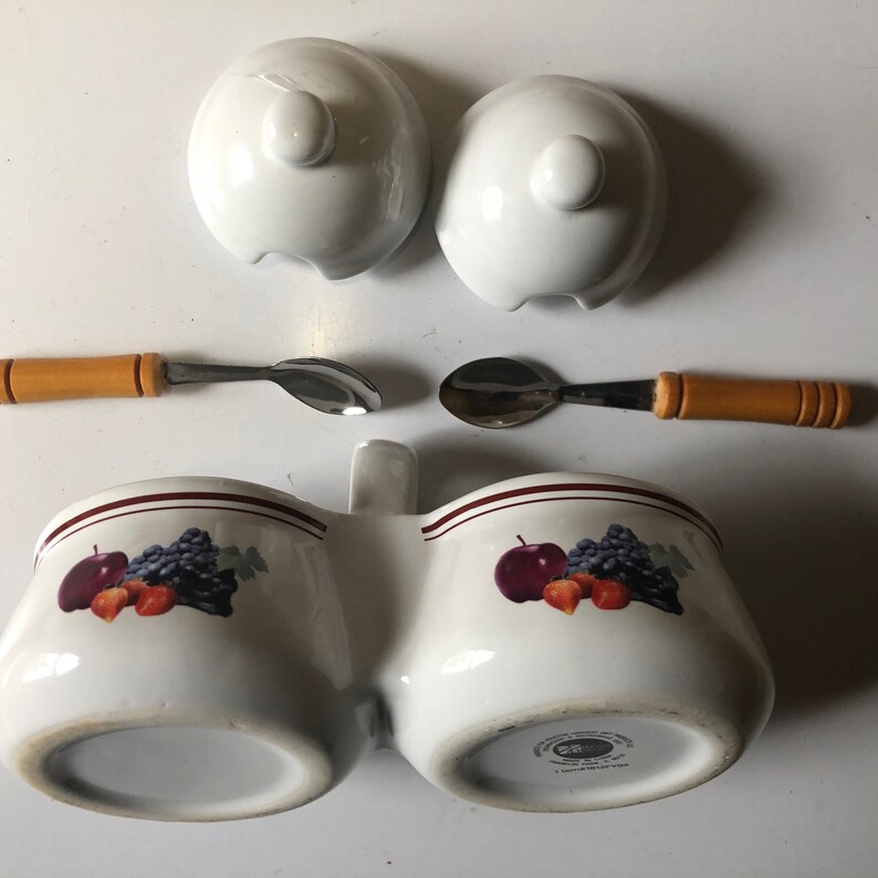 Houston Harvest Double Jam Jelly Servers With Lids and Spoons Etsy