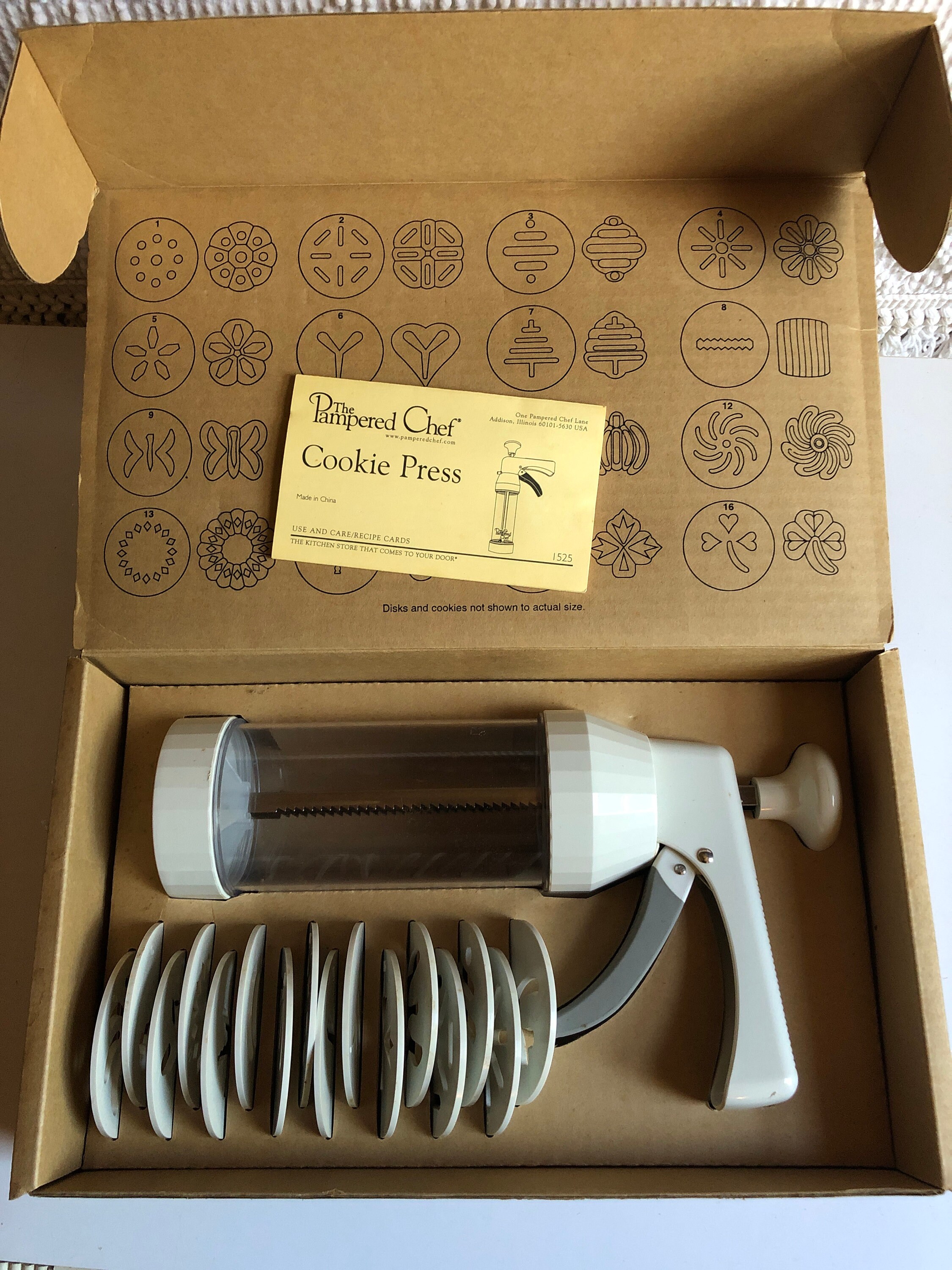 Pampered Chef Cookie Press 16 Disk Bakeware Model 1525 Preowned Etsy