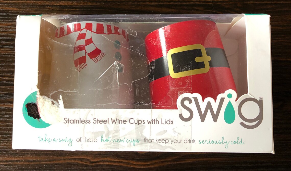 Swig Stainless Steel Holiday Cups With Lids Etsy