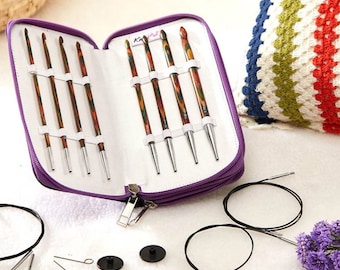 Interchangeable Tunisian/Afghan crochet hooks set - KnitPro Symfonie 3.50-8.00mm
