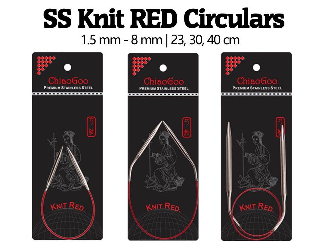 cm　Red　30　Circular　Etsy　mm　1.5　40　Needles　ChiaoGoo　23　Knit　日本
