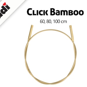 Interchangeable Addi Click Bamboo cables for all Addi Click needles - 60 cm 80 cm 100 cm