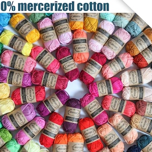 Amigurumi cotton yarn Scheepjes Catona #2 - 10 grams 100% mercerized cotton yarn for dolls, multicolour projects, knitting yarn crochet yarn