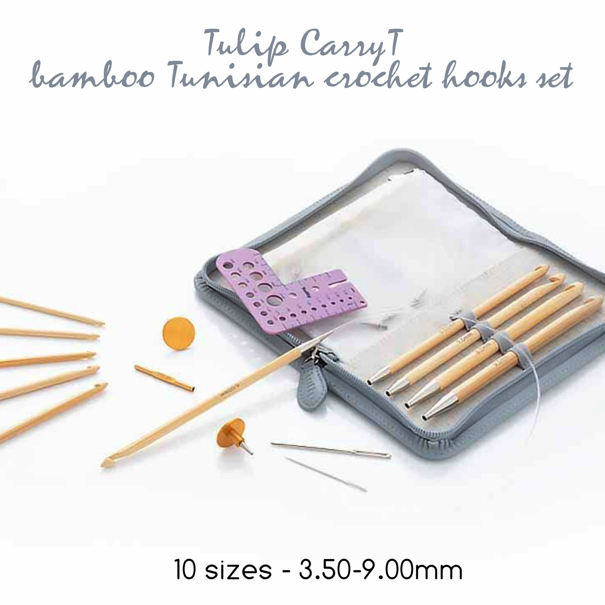 Tulip Carryt Bamboo Tunisian Crochet Hooks Set | 10 Sizes - 3.50