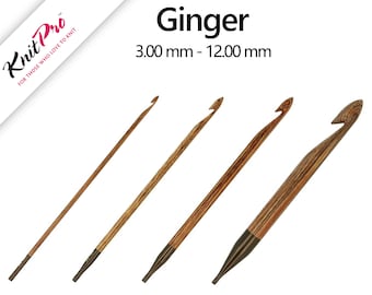 Tunisian Wooden Crochet hook - interchangeable KnitPro Ginger crochet hook