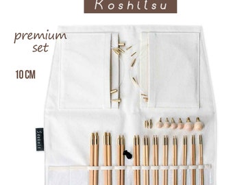 Interchangeable knitting needle set Seeknit Koshitsu premium - 10cm / 4" interchangeable bamboo knitting points 59733