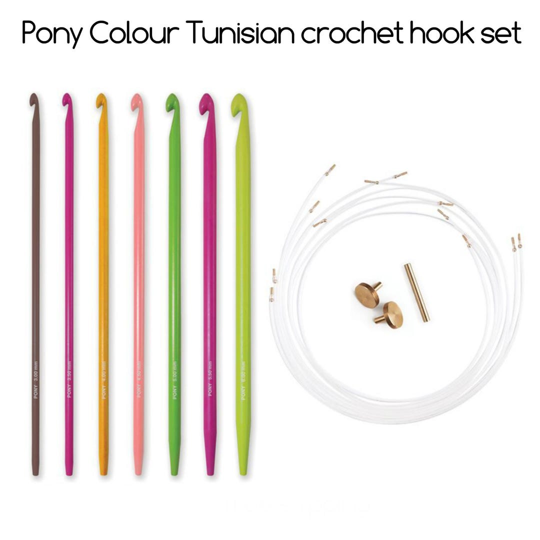 Interchangeable Tunisian Crochet Hook Set Pony Colour - Etsy
