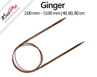 Circular knitting needles KnitPro Ginger 2 - 12 mm | 40 60 80 cm