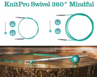 Interchangeable swivel 360 cable from Knitpro Mindful collection