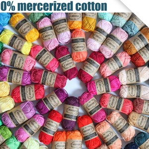 Amigurumi cotton yarn Scheepjes Catona #1 - 10 grams 100% mercerized cotton yarn, dolls, multicolour projects, knitting yarn crochet yarn