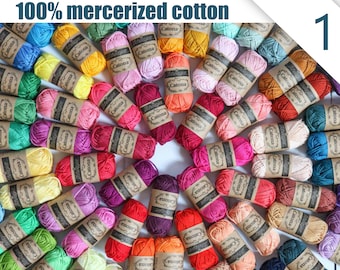 Amigurumi cotton yarn Scheepjes Catona #1 - 10 grams 100% mercerized cotton yarn, dolls, multicolour projects, knitting yarn crochet yarn