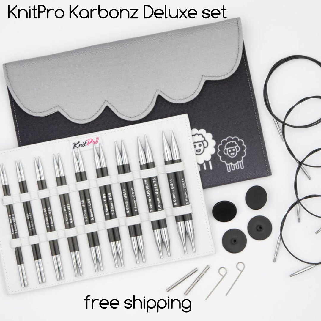 Interchangeable Knitting Point Set Knitpro Karbonz Deluxe Special 10cm ...