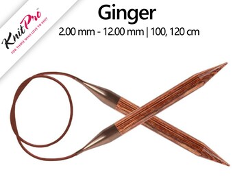 Circular knitting needles KnitPro Ginger: 2 - 12 mm | 100 cm, 120 cm
